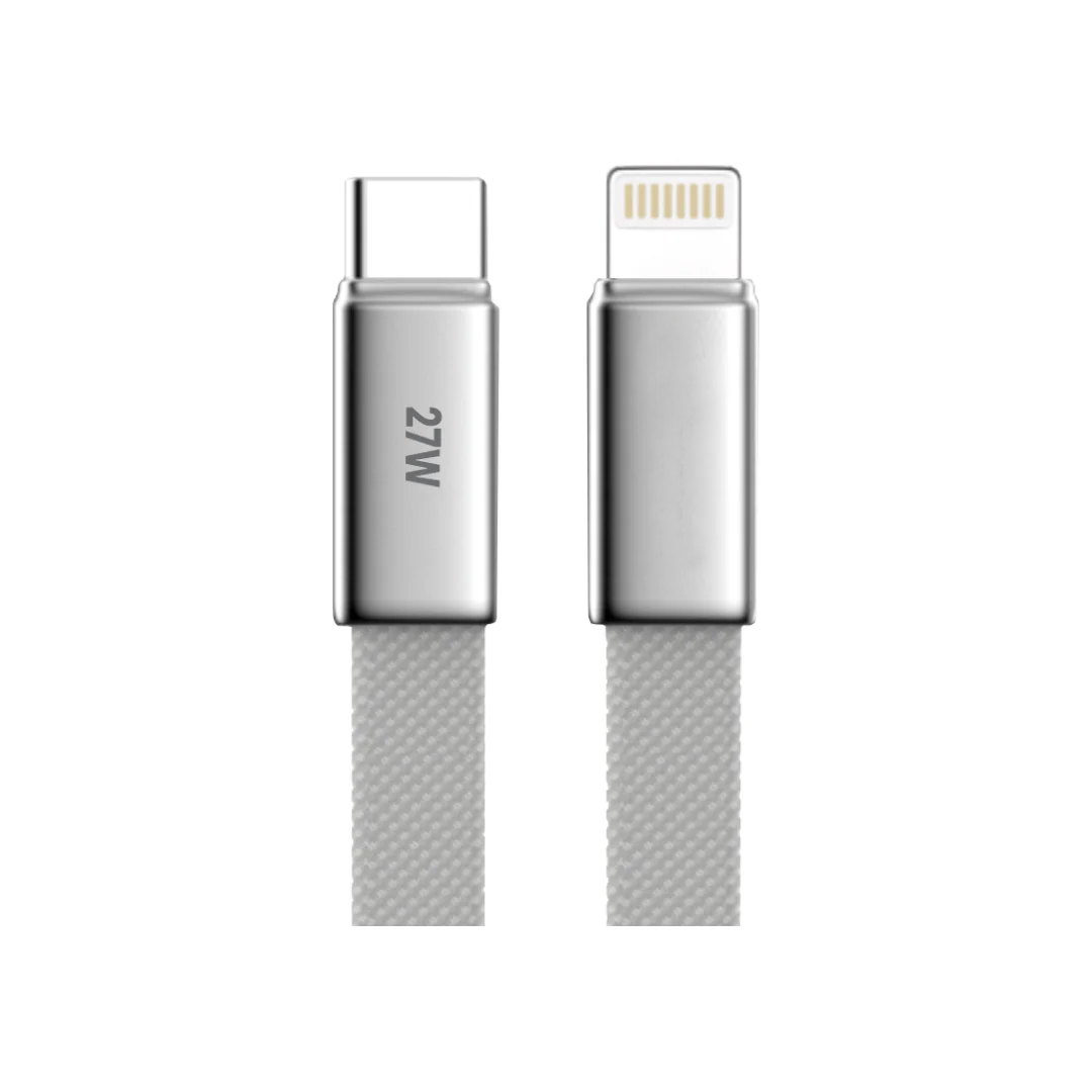 27W Flat Type-C to Lightning Cable – Fast Charging & Data Sync 27W Flat Type-C to Lightning Cable – Fast Charging & Data Sync