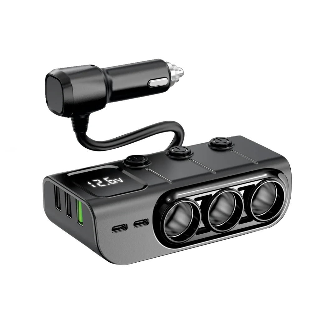 120W Multi-Port Fast Car Charger – UK