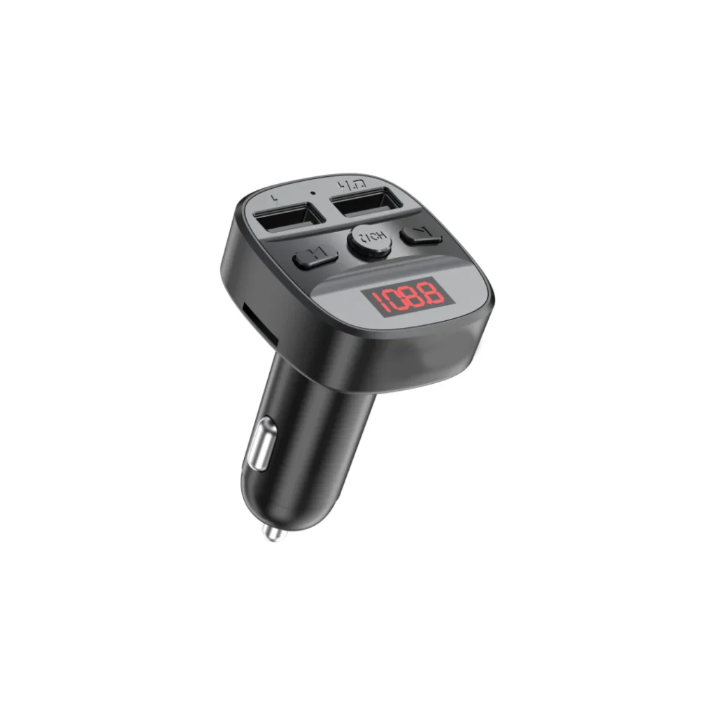 2.4A Car MP3 FM Transmitter – Dual USB Charger – UK