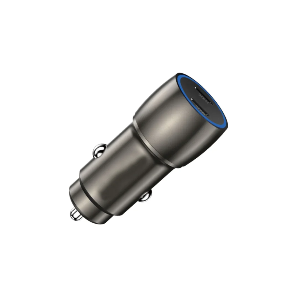 40W Car Charger – Dual USB-C Ports – UK