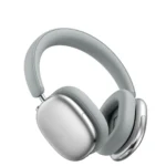 ANC Hybrid Headphones – Active Noise Cancelling Silver Bluetooth Headset