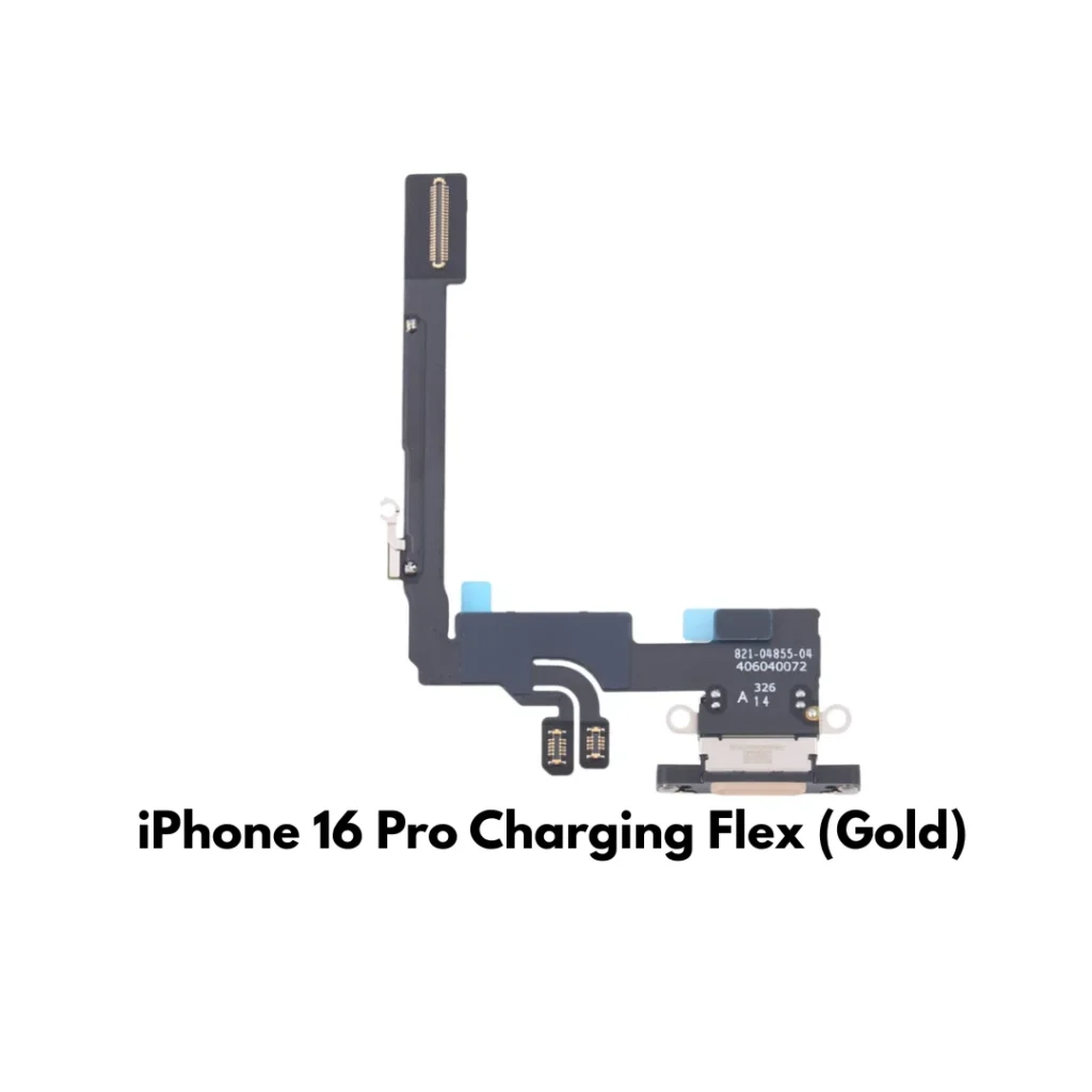 iPhone 16 Pro Charging Port Dock Connector Flex Replacement (Gold) – UK Stock