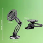 Magnetic Mobile Holder for Car – Dashboard Phone Mount with Metal Ring - Image 4