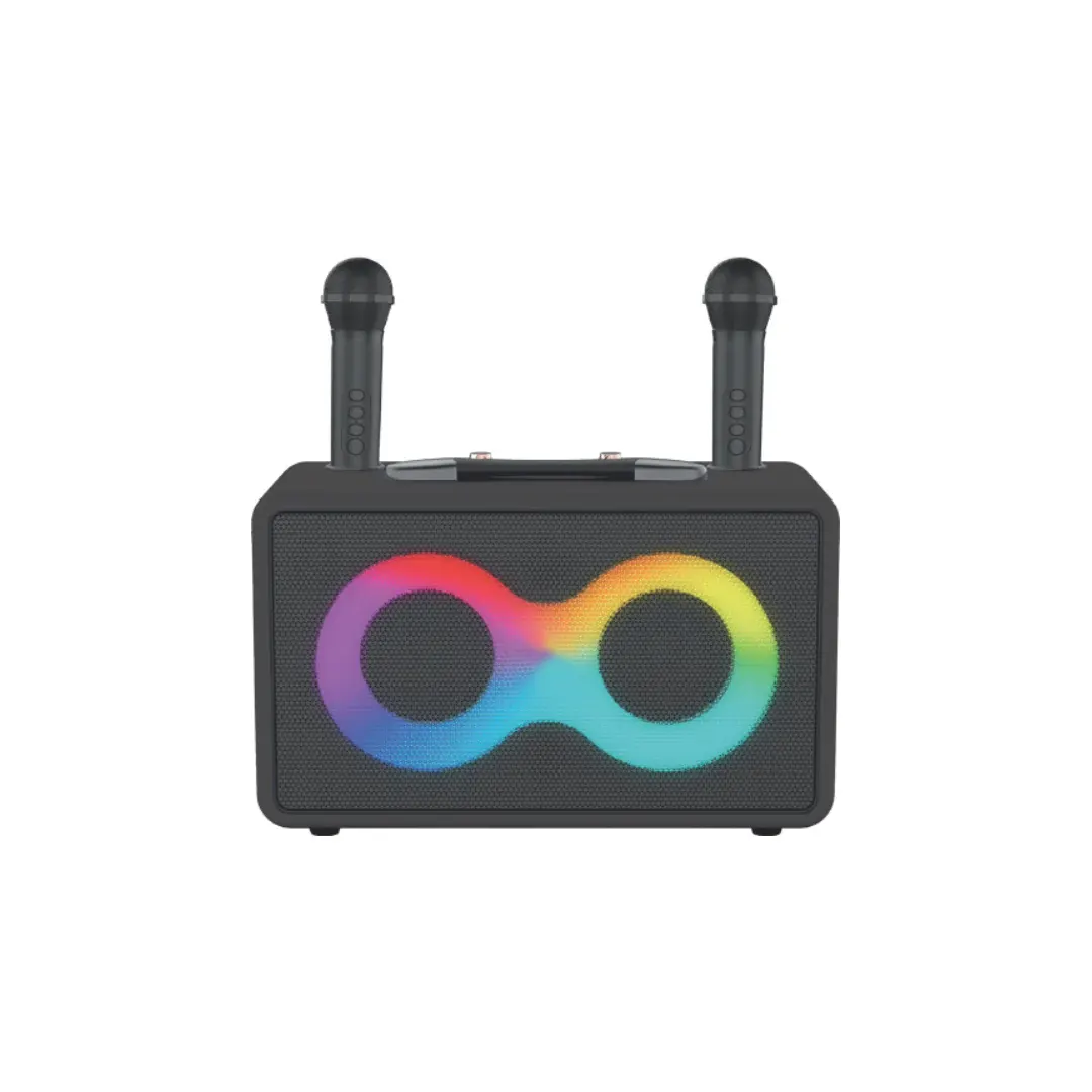Portable Karaoke Speaker with 2 Wireless Mics – Bluetooth Party Speaker Portable Karaoke Speaker with 2 Wireless Mics – Bluetooth Party Speaker