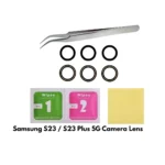 Samsung Galaxy S23 / S23 Plus 5G Rear Camera Lens Replacement Kit – Tweezer & Cleaning – UK Seller