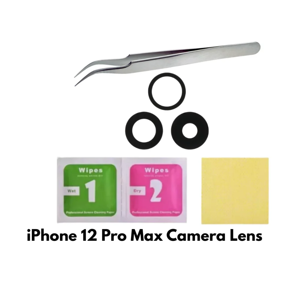 iPhone 12 Pro Max Replacement Camera Lens with Tweezer & Cleaning Kit – UK Stock