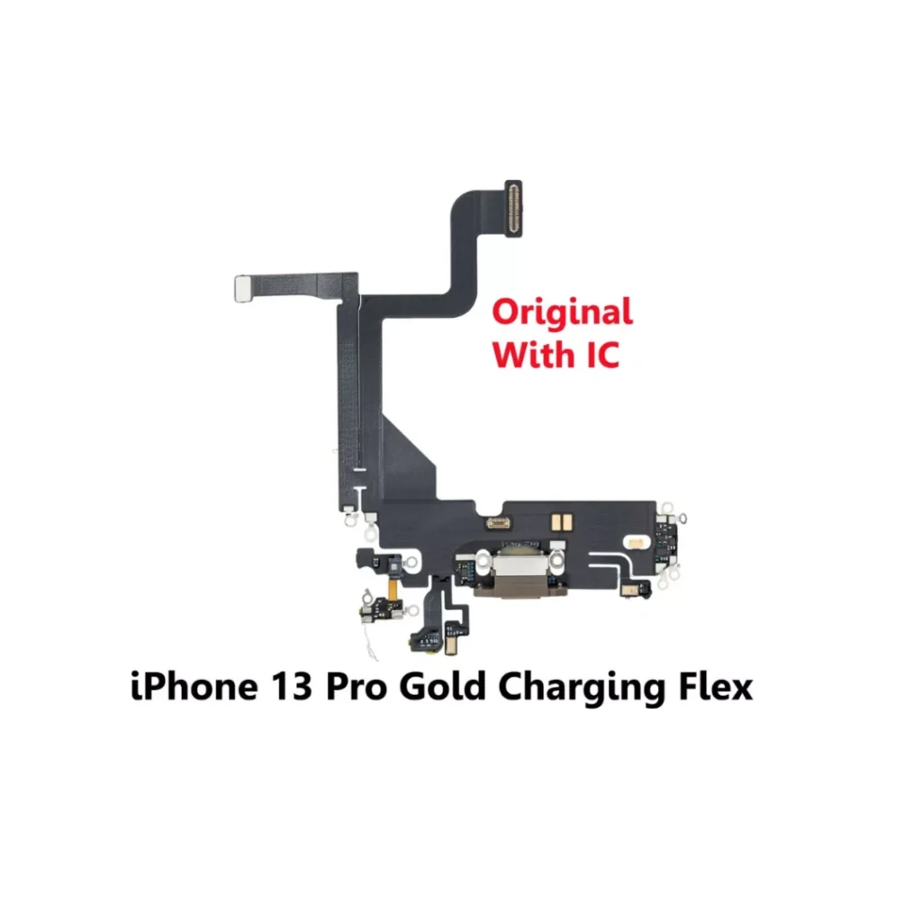iPhone 13 Pro Gold Charging Port Flex Cable with IC – Original Quality UK Stock