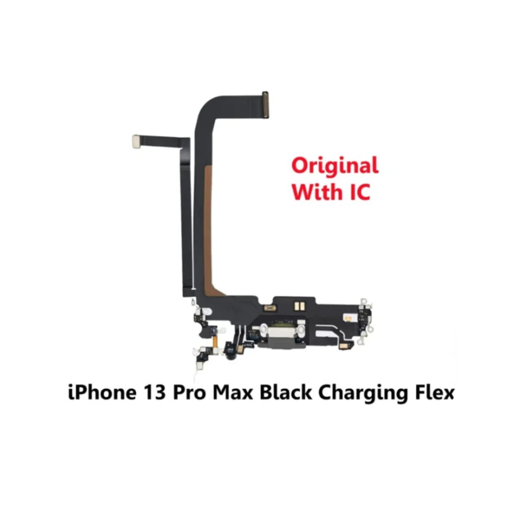iPhone 13 Pro Max Black Charging Port Flex Cable with IC – UK Stock