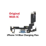 iPhone 14 Blue Charging Port Flex Microphone with IC – UK Stock
