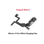 iPhone 14 Pro White Charging Port Flex Cable with IC – UK Stock