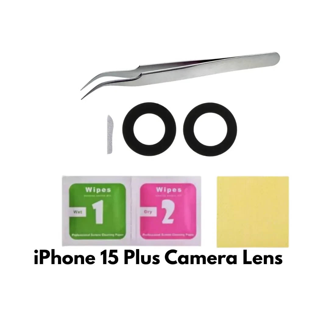 iPhone 15 Plus Rear Camera Lens Replacement Kit (With Tweezer & Cleaning Kit) – UK Stock iPhone 15 Plus Rear Camera Lens Replacement Kit (With Tweezer & Cleaning Kit) – UK Stock