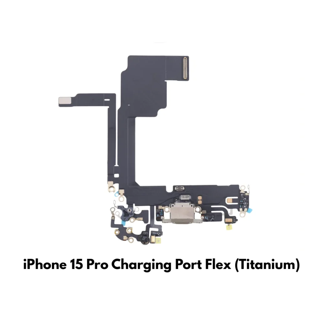 iPhone 15 Pro Charging Port & Microphone Flex Cable (Natural Titanium) – UK Stock