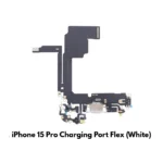 iPhone 15 Pro Charging Port & Microphone Flex Cable (White) – UK Stock