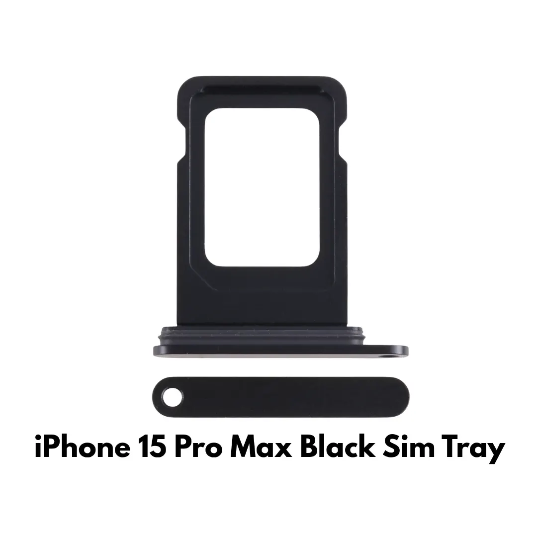 iPhone 15 Pro Max SIM Tray Replacement (Black) – UK Stock iPhone 15 Pro Max SIM Tray Replacement (Black) – UK Stock