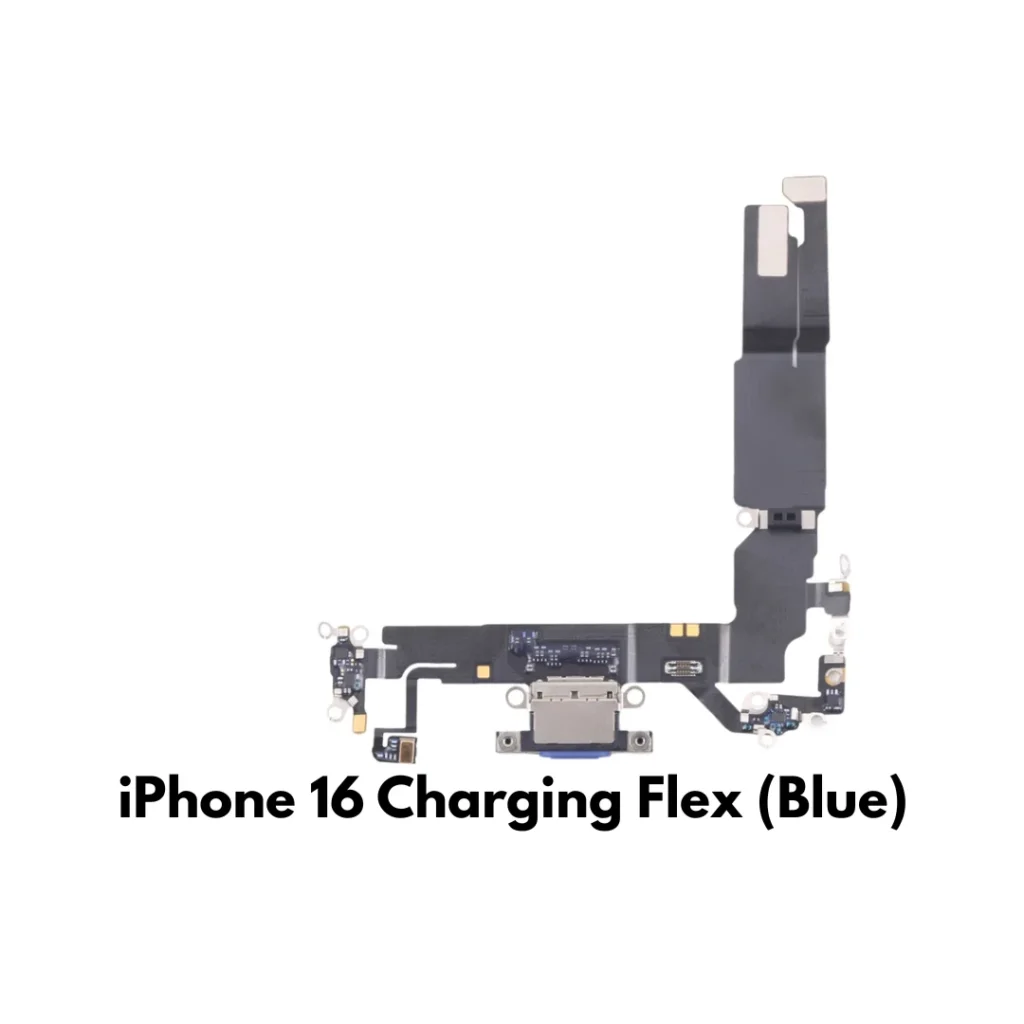 iPhone 16 Charging Port Connector Flex Cable Replacement (Blue) – UK Stock