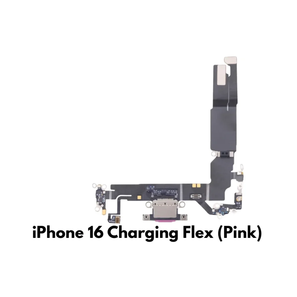 iPhone 16 Charging Port Connector Flex Cable Replacement (Pink) – UK Stock