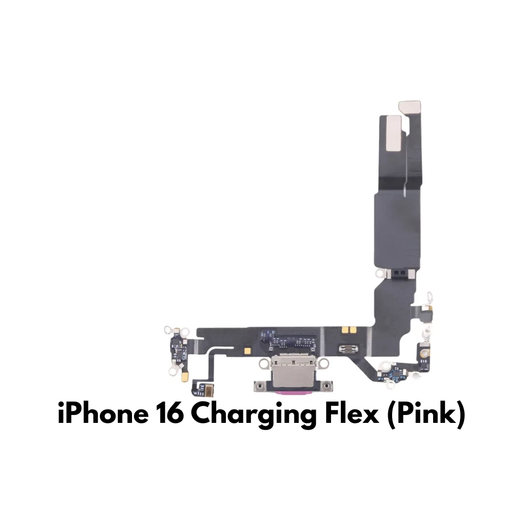 iPhone 16 Charging Port Connector Flex Cable Replacement (Pink) – UK Stock iPhone 16 Charging Port Connector Flex Cable Replacement (Pink) – UK Stock