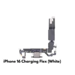 iPhone 16 Charging Port Connector Flex Cable Replacement (White) – UK Stock