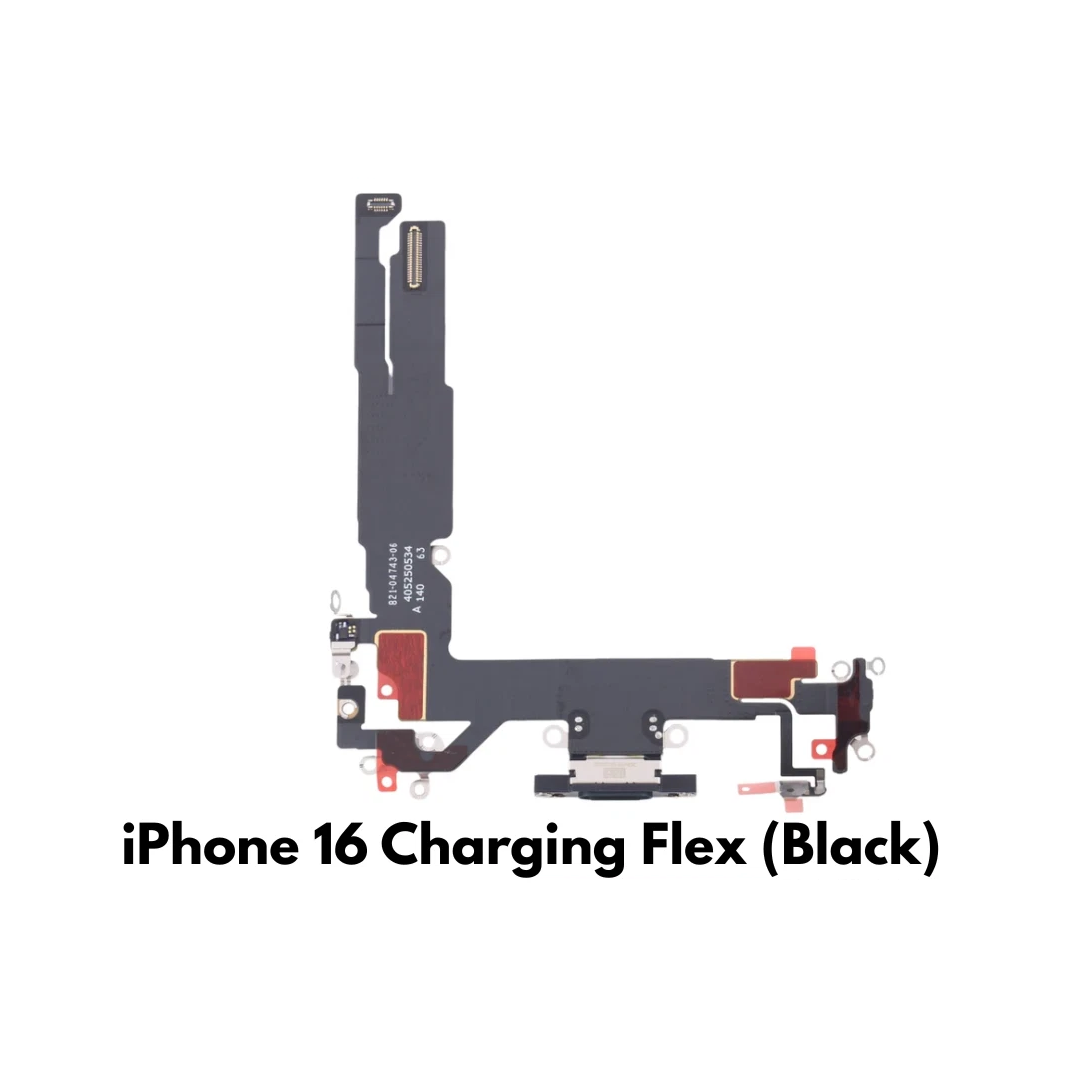 iPhone 16 Charging Port Flex Cable Replacement (Black) – UK Stock iPhone 16 Charging Port Flex Cable Replacement (Black) – UK Stock