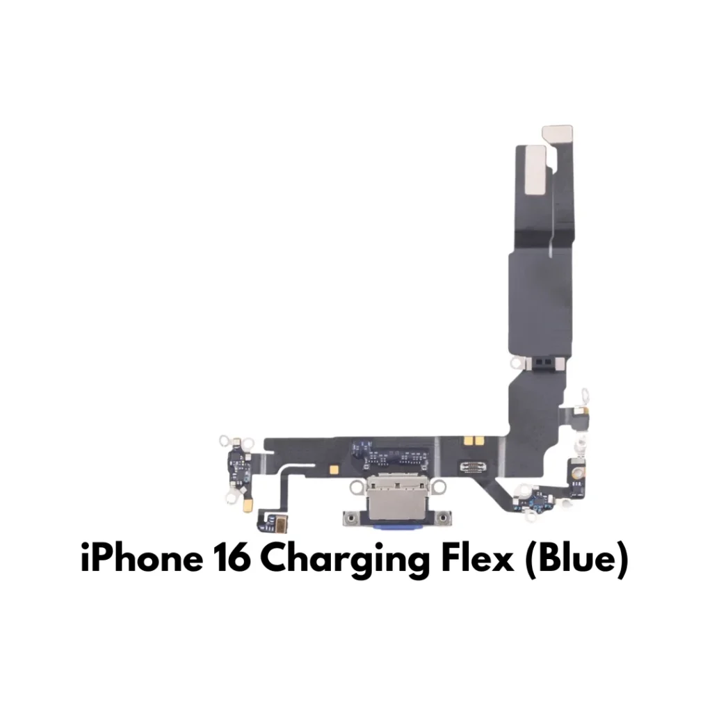 Restore your iPhone 16’s charging and data transfer functionality with this high-quality charging port connector flex cable replacement in blue. Engineered for a precise fit, this component ensures stable charging and efficient data syncing. If your device is experiencing issues such as slow charging, loose connection, or no response when plugging in the cable, this replacement part provides a dependable solution. Built with durable materials, it matches OEM standards for performance and reliability. Key Features: Compatible with iPhone 16 Color: Blue (variant for identification) Supports fast charging and data transfer Precision fit for easy installation Durable and long-lasting construction Ideal for fixing charging port faults and connection issues UK stock – fast dispatch and delivery Perfect for repair technicians, mobile shops, and DIY users, this charging port flex cable is a cost-effective way to extend the life of your device. Bulk Discount Offer: Order in higher quantities to get better pricing per unit – ideal for wholesalers and repair businesses.