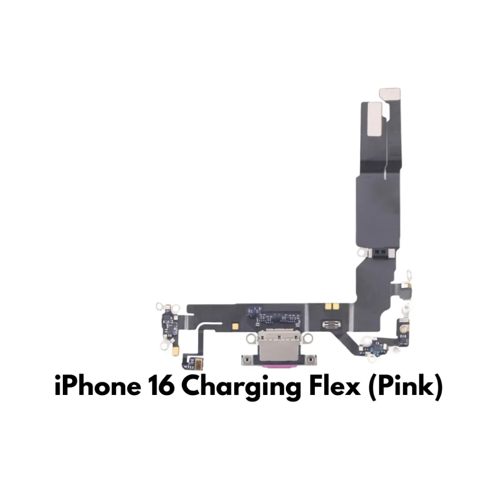 iPhone 16 Charging Port Flex Cable Replacement (Pink) – UK Stock