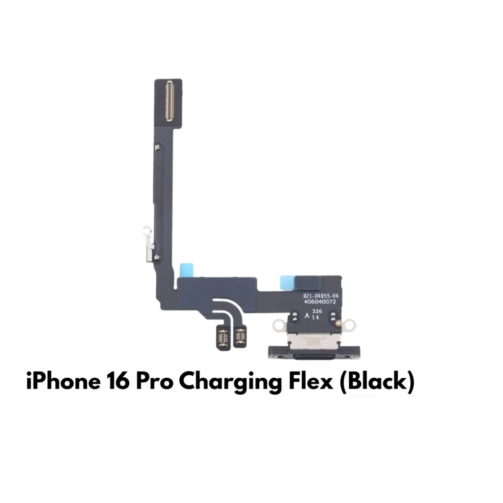 iPhone 16 Pro Charging Port Dock Connector Flex Replacement (Black) – UK Stock
