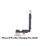 iPhone 16 Pro Max Charging Port Dock Connector Flex Replacement (Gold) – UK