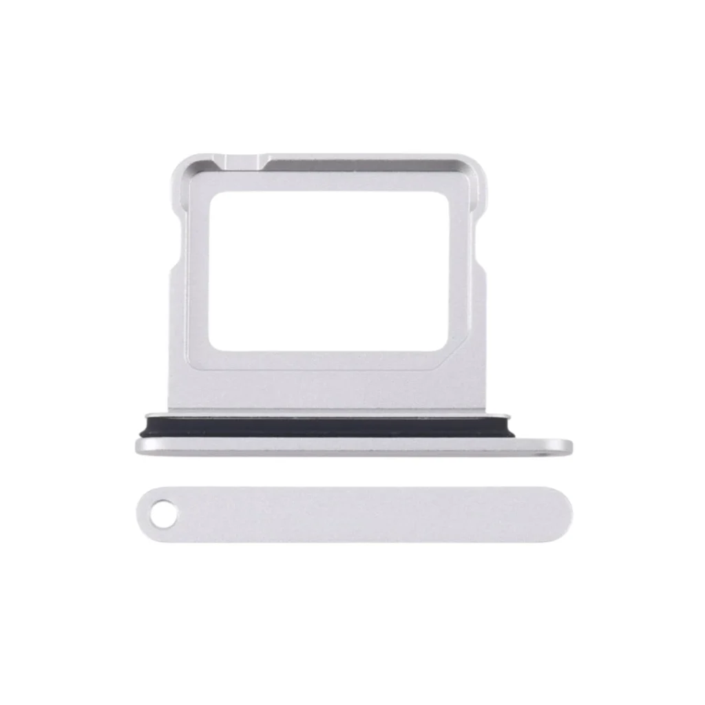 iPhone 16 Replacement SIM Tray Holder Slot (Silver) – UK Stock