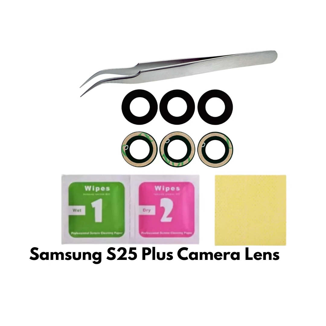 Samsung Galaxy S25 Plus Replacement Rear Camera Lens + Tweezer & Cleaning Kit | UK Stock Samsung Galaxy S25 Plus Replacement Rear Camera Lens + Tweezer & Cleaning Kit | UK Stock