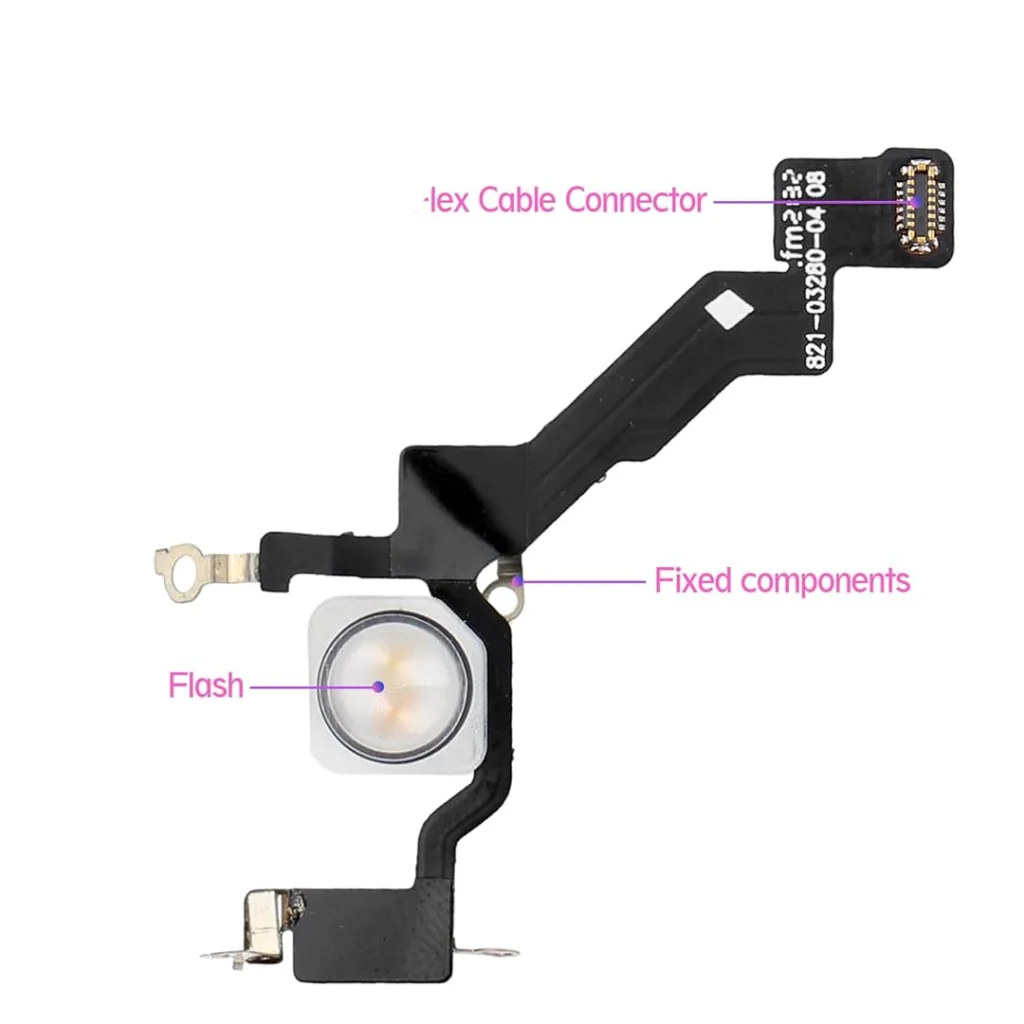 Genuine Apple iPhone 13 Pro Max Power Button Flex Cable with Camera Flash, Flashlight & Microphone Replacement