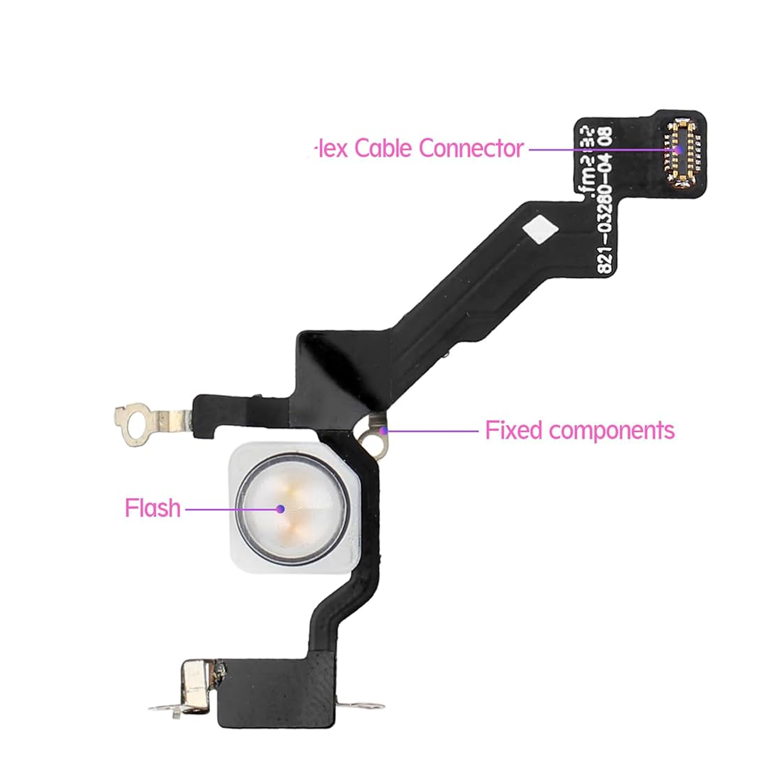Genuine Apple iPhone 13 Pro Max Power Button Flex Cable with Camera Flash, Flashlight & Microphone Replacement Genuine Apple iPhone 13 Pro Max Power Button Flex Cable with Camera Flash, Flashlight & Microphone Replacement