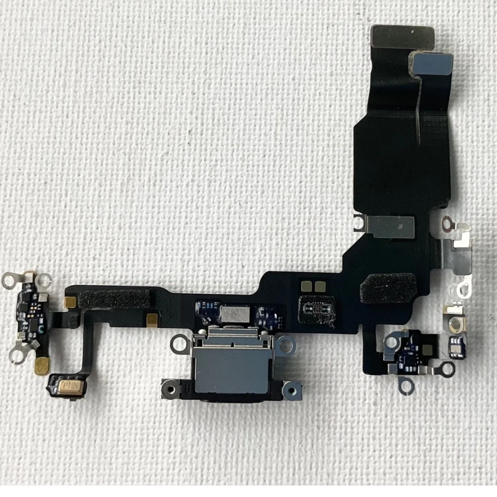 Genuine Apple iPhone 15 Charging Port Flex Cable Connector Ribbon Black Replacement