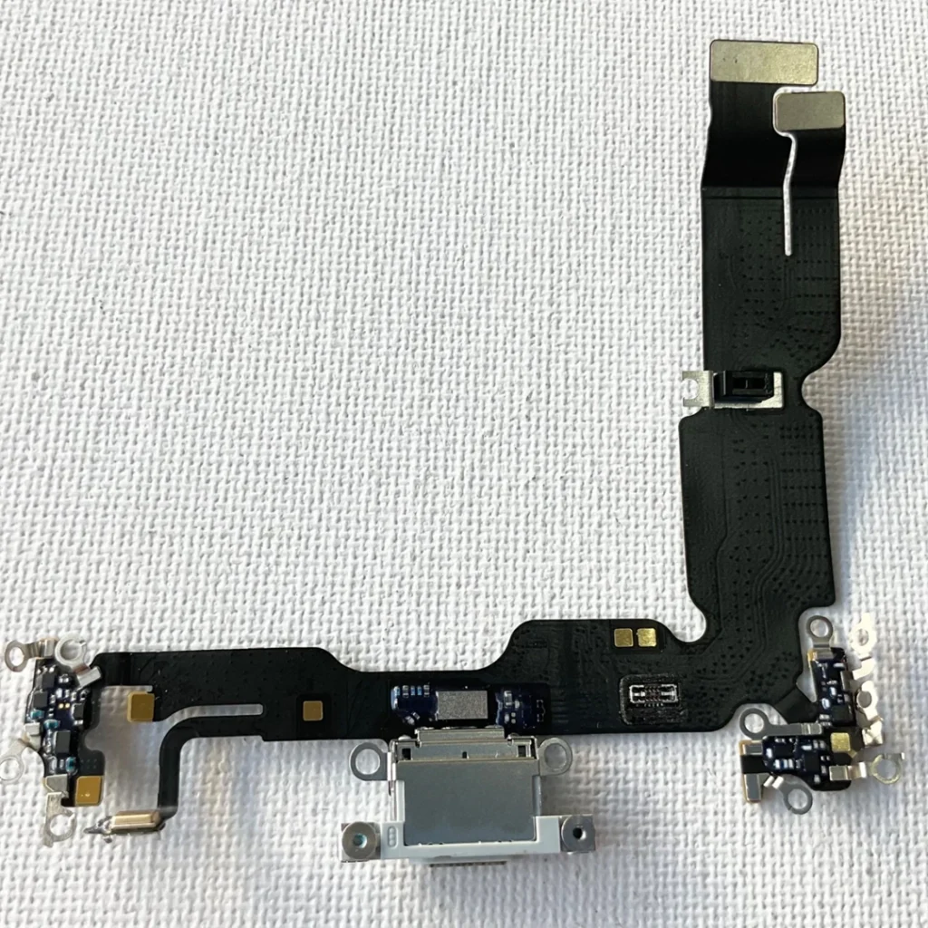 Genuine Apple iPhone 15 Plus Charging Port Flex Cable Connector (White) Replacement